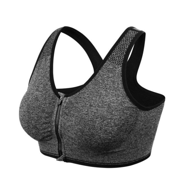 Yoga Tränings-BH Andningsbar Trådlös Vadderad Push Up Sporttopp Fitness Gym Yoga Tränings-BH Flesh L