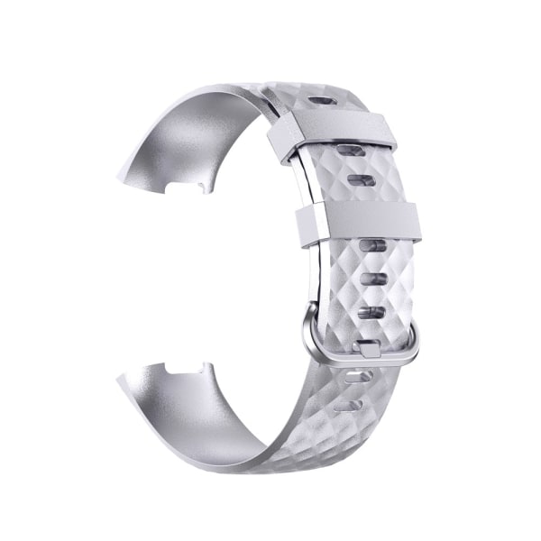 Klockarmband för Fitbit Charge 4 Armband Sport Klockarmband Silikonarmband för Fitbit Charge 3/3 SE Tillbehör Silver S