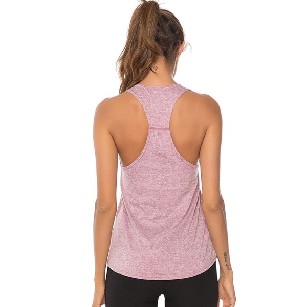 Yogaskjortor Dam Sport Singlet Athletic Fitness Sport Linne Pink M