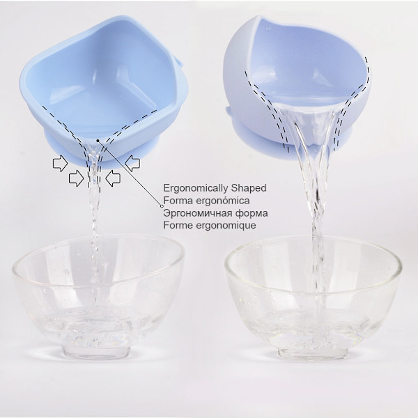 1 set Baby Silikon Matningsskål Livsmedelsgodkänd Spill-Säker Sugkopp Roterande Skål Lära Äta Servis Barn Tallrik marble cup set