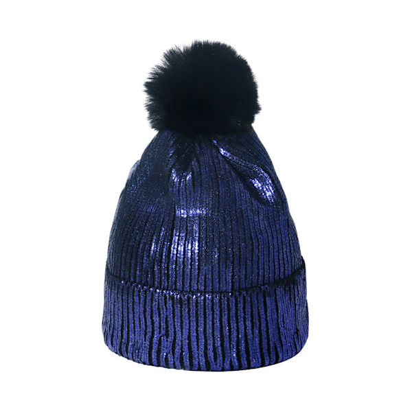 Kultainennoutaja Villapipo Värikäs Metallinen Hip-Hop Katu Tekoturkis Pallo Neulottu Hattu Miehille ja Naisille Color 58cm