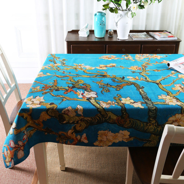 Europeisk Stil Van Gogh Aprikosblomma Exotisk Stjärnklar Himmel Konst Berömd Målning Lång Duk Restaurang Målningsrum Konst Klassrum Duk Starry sky 100*100