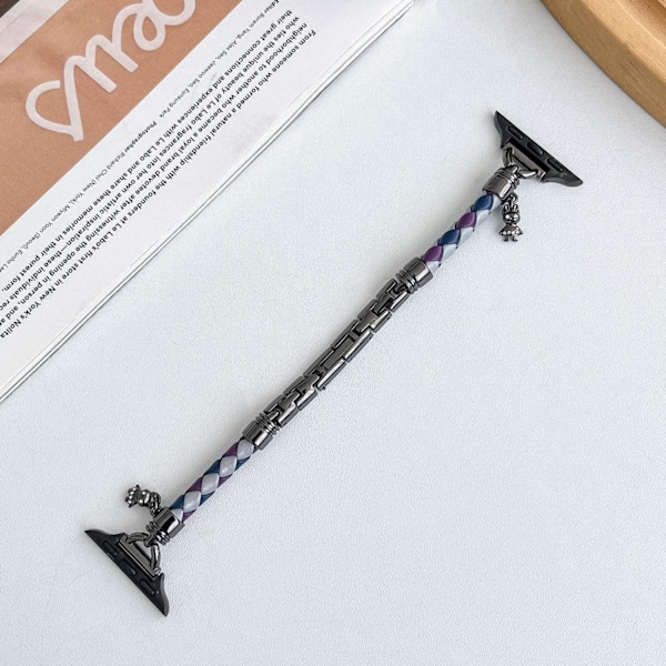 Klockarmband för Apple Watch iWatch Installera ersättningshuvudet 22mm svart diamant