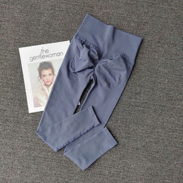 Joogaleggingsit Fitness Juoksu Korkeavyötäröiset Joogahousut Naisille gray M