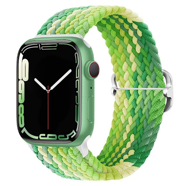 Klockarmband för Apple Watch iWatch 42/44/45/49mm 8-formad spänne citrongrön gradient grön