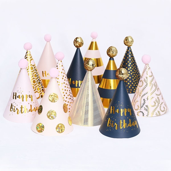Børnefødselsdagshat Guld Paillet Fødselsdagshuer Prins Prinsesse Krone Fødselsdagsfest Dekoration Søde Kaninhatte Baby Shower Gaver Style  6