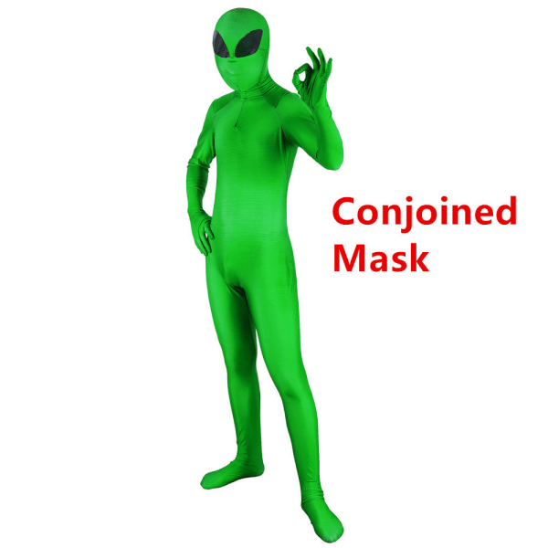 Unisex Børn Voksen ET Alien Cosplay Kostume Zentai Bodysuit Dragter Jumpsuits Halloween Rekvisit Conjoined Mask2 M