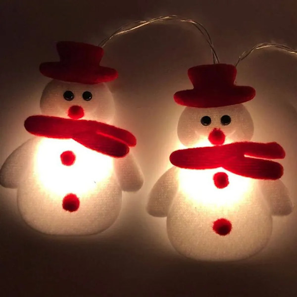 2023 Juldekoration Snögubbe LED Ljusslinga Girlang Jul Fairy Lights Dekor för Hem Navidad Julprydnad Nyår 1.65m Snowman Light