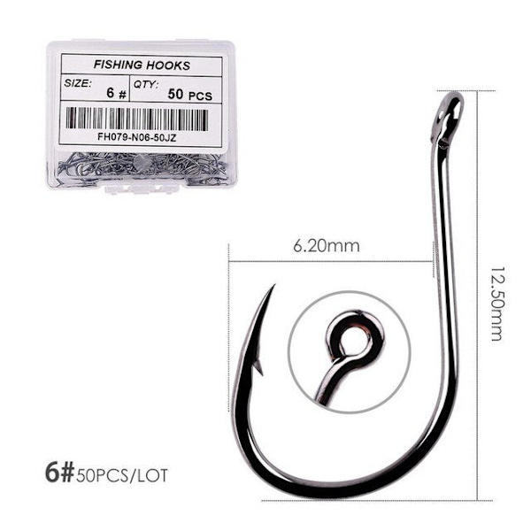 Fishhook 50 st / 20 st / Ask Cirkelkrok Karp Öglad Fiskekrok Storlek 2-22# Ringöga Japan Fiskekrokar Enkel Jigg Fiskekrok Fiskeutrustning Size 7 - 50pc