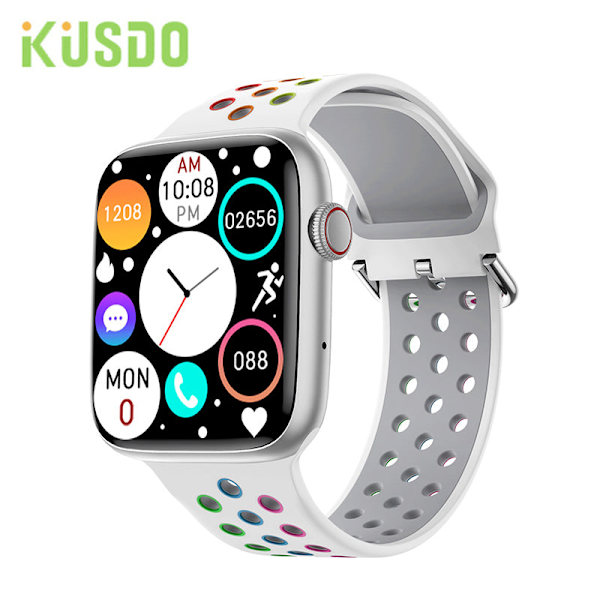 44mm Smartwatch Mænd Kvinder Smartur Bluetooth Opkald Trådløs Opladning Brugerdefineret Urskive 2023 Fitnessarmbånd Til Apple Android Black White