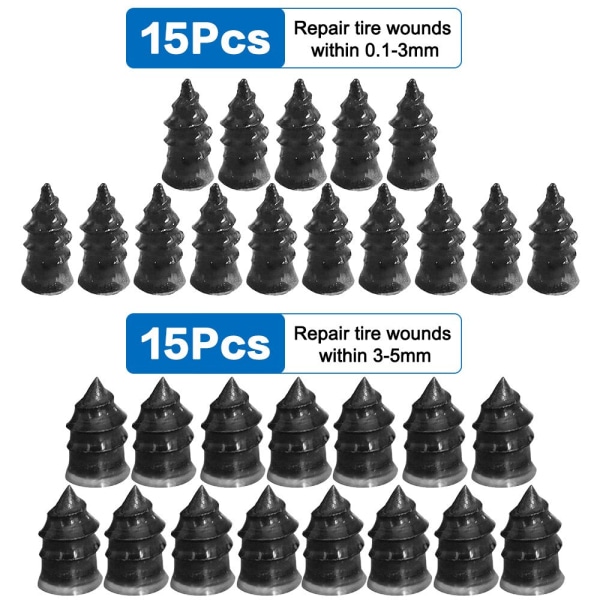 Vakuum däck reparation spik för motorcykel bil lastbilar skoter cykel däck reparation av punktering Universal slanglösa gummi naglar Overseas 10 Small 10 Large