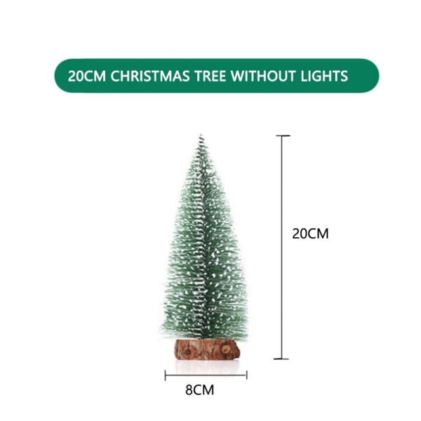 1 kpl Mini Joulukuusi Pieni Choinka Puinen Lumi Mänty Pohja Puu Työpöydän Pöytä Koristeet Navidad Joulu Sisustus Uusi Vuosi 10CM As Picture Shown