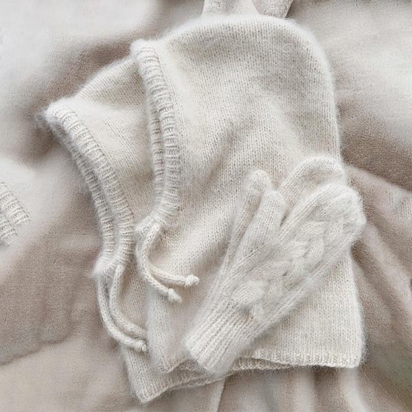 Western Style Efterår og Vinter Mode Varmt Halstørklæde Halsbeskyttelse Integreret Uldstrikket Hue Kvinder Elegant gray