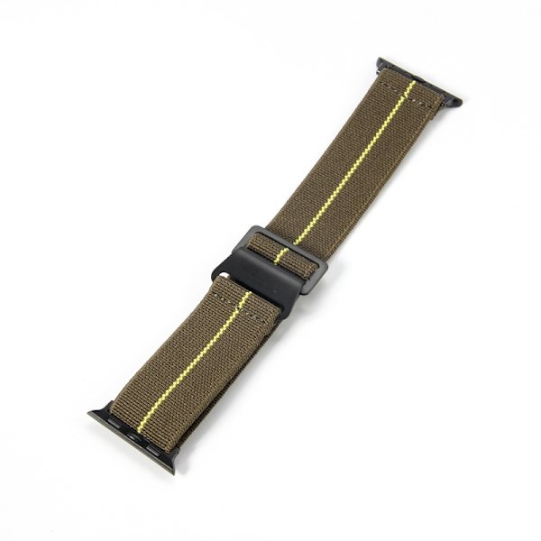 Klockarmband för Apple Watch iWatch Anslutningsstorlek 38/40mm med verktyg Grön och gul-svart spänne