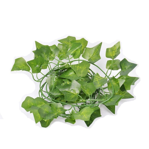 210 cm Konstgjorda Växter Falska Murgröna Rankor Silke Gröna Konstgjorda Blad Liana För Dekoration Bröllopsfest Heminredning Väggupphängning 5pcs Cable tie 5pcs