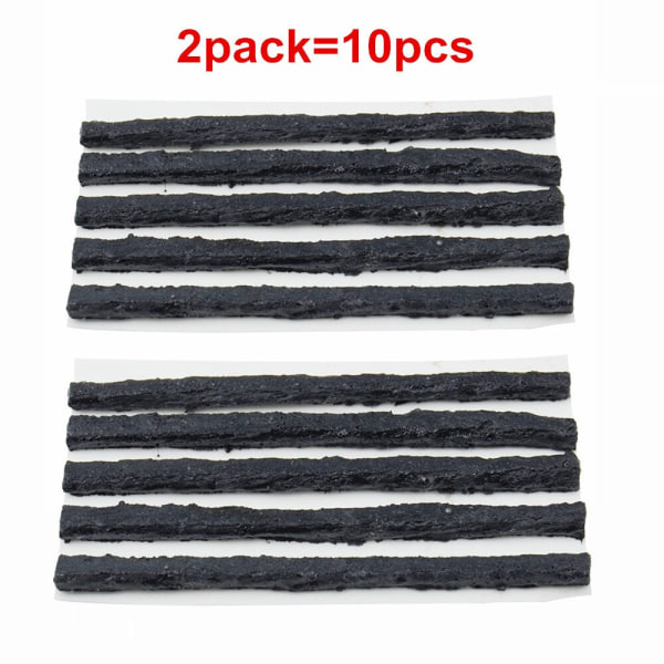 Dekkpunktering Plugg Forseglingsreparasjonsverktøysett Bil Slangeløs Punktering Dekkreparasjonsstripe Auto Motorsykkel Slangeløs Overseas Black 2 packs