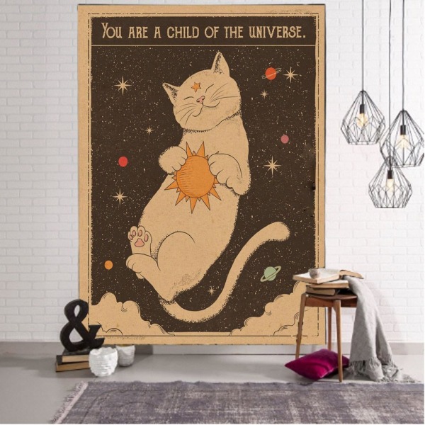 Kawaii Serier Söt Väggbonad Tapestry Dekorativ Konst Filt Gardiner Hängande i Hemmet Sovrum Vardagsrum Dekor 1 130X150CM