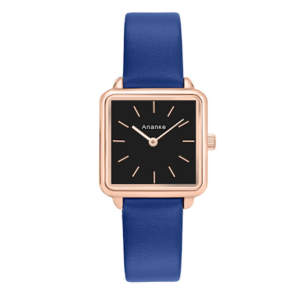 Damklocka Mode Casual Damklocka Japanskt Urverk Läderarmband Vattentät Kvarts Klocka An2503
