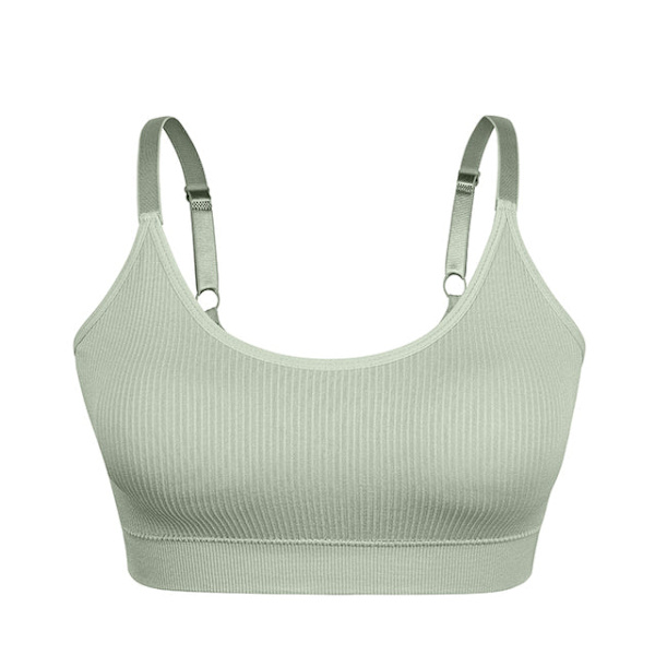 Joogaliivit Push Up Urheilutoppi kuntoiluun, iskunkestävä juoksuun, kuntosalille naisille Khaki Free Size