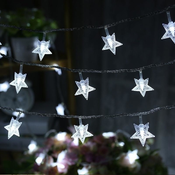 1,5M 3M Stjerneformet Tema LED Lys Kæde Fe Lys Jule Bryllupsdekoration Warm white 3m-20led
