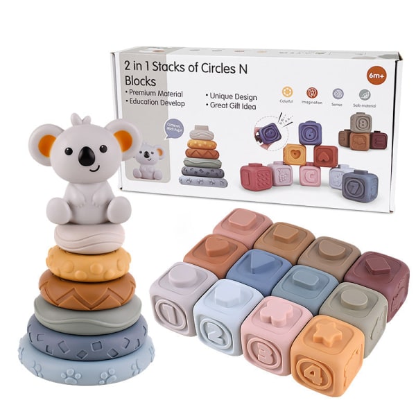 Vauvan palapeli rakennuspalikat kognitiivinen helpotus Neliö Pehmeät rakennuspalikat Jenga vinyyli rakennuspalikat joustavista liimaleluista Elephant Jenga