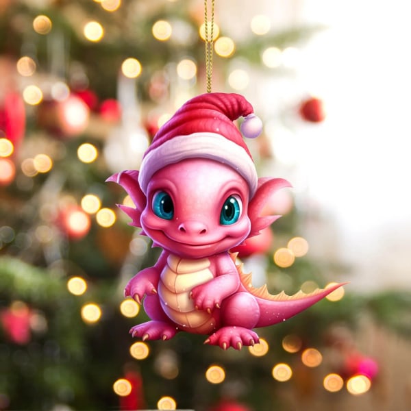 Jul Akryl Drake Baby Ägg Ornament Jul Hängande Julgransprydnad Juldekorationer 2024 J One Size