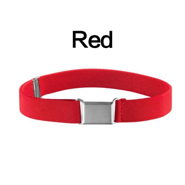 1 st Tillbehör Midjeband Legeringsspänne Justerbart Canvasbälte Elastiska Kläder Vardagligt Utomhus Red