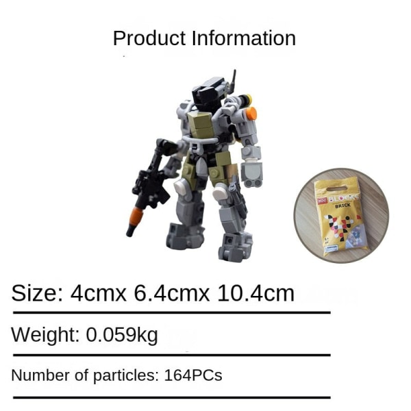 MOC-94380 Pojke Pedagogiska Byggklossar Present Mecha Set Montering Byggklossar Leksak Barn Present Default Title