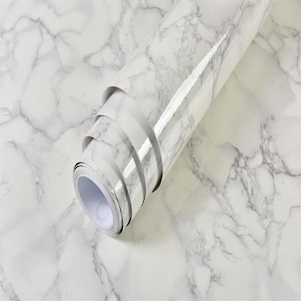 Itseliimautuva, vedenpitävä ja irrotettava vinyylitapetti, marmori vaaleanharmaa 40cm x 1m Marble Light Gray 40cm x 1m