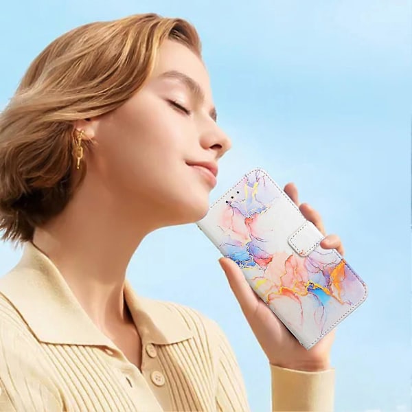 Kompatibel med Infinix Note 10 Pro Plånboksfodral Marmor Magnetiskt Läderfodral C3