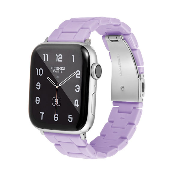 Klockarmband för Apple Watch iWatch 42/44/45/49mm Silverkontakt Lila