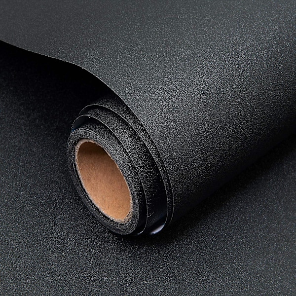 Möbel Självhäftande Papper Svart 40 × 300 cm Självhäftande Tapet Matt Vattentät Dekorativ Vinylfilm Kök Vardagsrum Sovrum