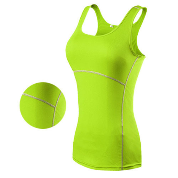 Yoga Tröjor Kvinnor Sexig Gym Sportkläder Väst Fitness Tajt Snabbtorkande white L