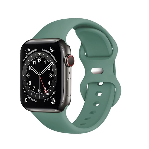 Silikon Sportarmband för Apple Watch Series Se 6 5 4 3 2 1 44mm 40mm Smart Armband Klockarmband Stiftspänne på iWatch 6 38mm 42mm 1 black 38MM or 40MM