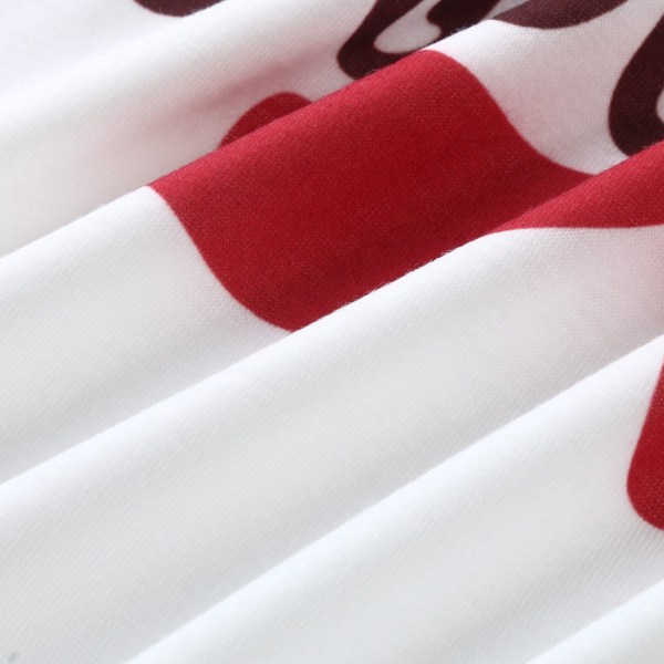 Matchende Jule Familie Pyjamas Sæt Jule Elg Far Mor Børn Baby Nattøj Matchende Hjemmetøj Red Dad M