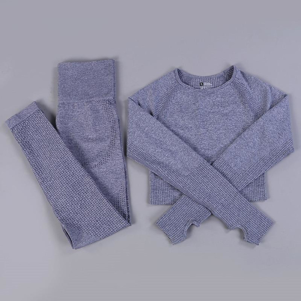 Joogasetti Naisille Kuntosali Fitness Joogavaatteet Urheiluvaatteet Treenileggingsit & Toppi Naisille blue9 S