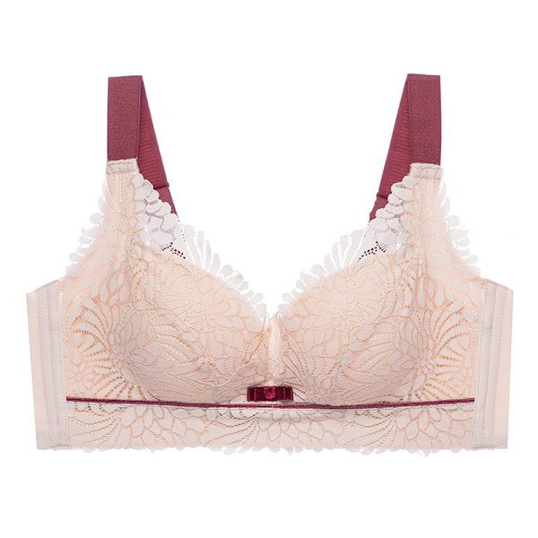 Sexiga Trådlösa BH:ar för Kvinnor Tunn Kupa Lingerie Spets Underkläder Push Up BH 34 Till 44 B C D Kupa Black 38C