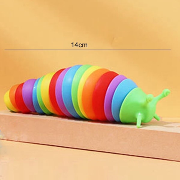 18CM 14CM Färgglad Fidget Toy Slug Ledad flexibel 3D Slug Hummer Shark Fidget Toy Relief Anti-ångest Sensoriska barnleksaker Luminous-1