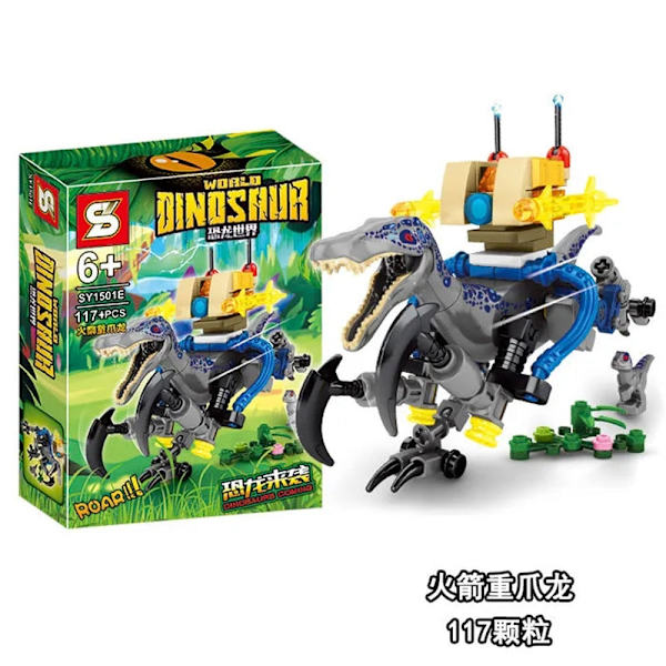 Præhistorisk Planet Jurassic Age Dinosaur Klods Kompatibel Legodinosaur Udviklingslegetøj Byggeklodser Legetøj Gaver Dreng 8 No box