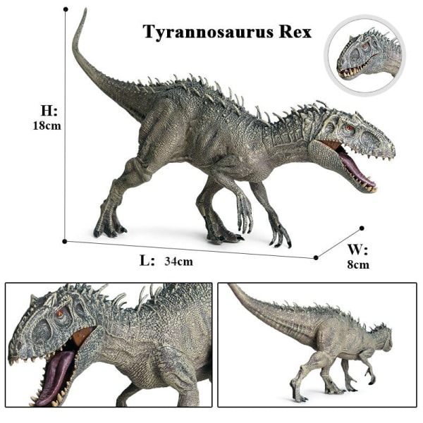 Oenux Original Vild Jurassic Indominus Rex Mosasaurus Actionfigurer Tyrannosaurus Dinossauro Värld Djur Modell Leksak för Barn without box2