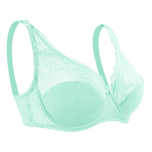 Queenral Uusi pitsinen läpinäkyvä rintaliivi naisille, seksikäs alusvaate, kaarituellinen, brodeerattu kukkainen Bralette, plus-koko Red 100C
