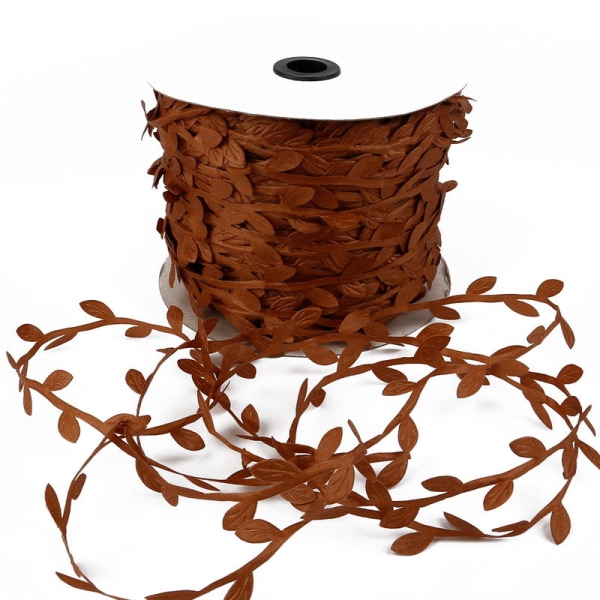 10 meter silke bladformet kunstig blomst grønne blader for hjem bryllupsdekorasjon DIY krans scrapbooking håndverk falsk blomst White