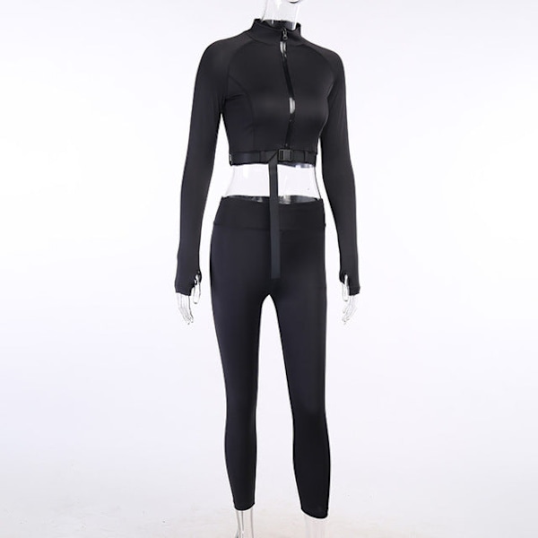 Yoga Set Träningsset Sportset Träningskläder Dam Outfit Sportkläder Red M
