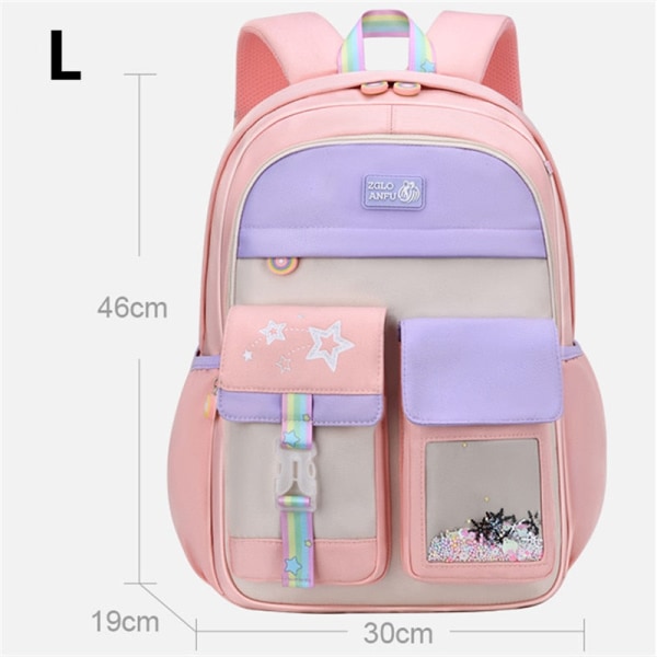 Skolesekker for barn, jenter, barneskolesekk, ortopediske skolesekker, prinsesse-ryggsekk, skolesekk, knapsack Sac Mochila L purple2