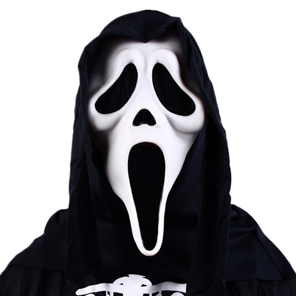Elokuva Scream Billy Loomis Murhaaja Halloween Juhlat Kauhea Pelottava Naamio Huppu Cosplay Puku PVC Naamarit Rekvisiitta Default Title