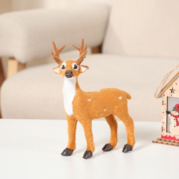 Bakning Julgransdekoration Mini Söt Sika Hjort Shopping Fönster Simulering Couple deer height 22cm