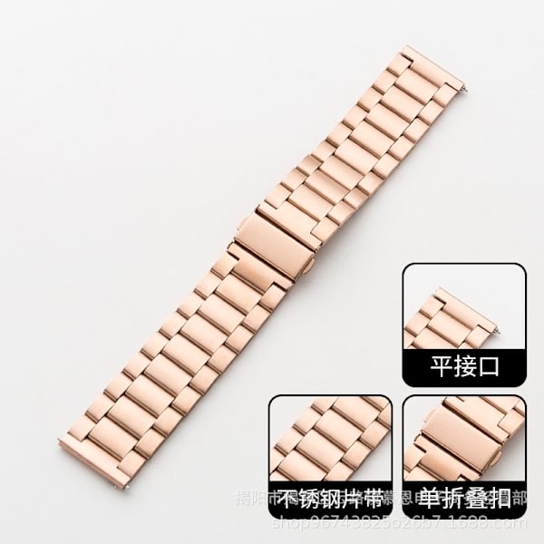 Klockarmband för Apple Watch iWatch 38/40/41/s10 42mm gränssnitt roséguld tredelat vikspänne