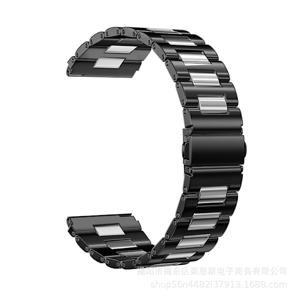 Klockarmband för Apple Watch iWatch Lämplig storlek 38-40-41mm s10-42mm HW-Svart och Silver Tre-pärlig I-formad rem