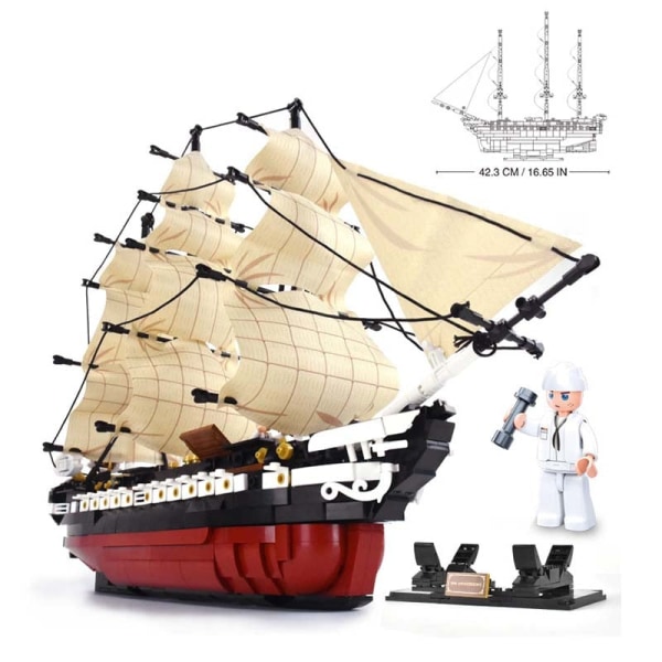 Model Murstens Byggeklodser Krydstogt Titanic og USS Constitution Uddannelsesklodser Legetøj B0576