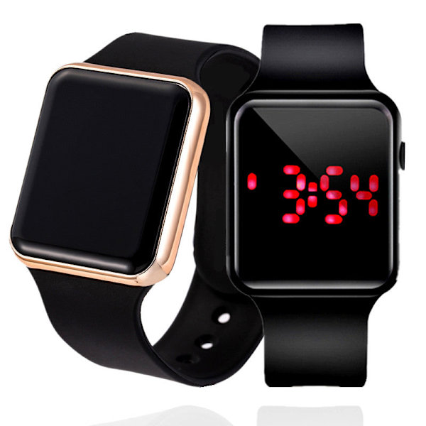 Digitale Elskerure Parur Sports Elsker Armbåndsure LED Digitalur til Mænd Kvinder Luksus Elektronisk Ur Pareja Black RoseGold Black